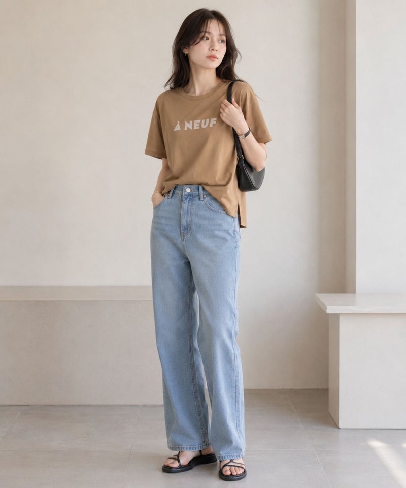 Idnes フロッキープリントTシャツ レディース メール便 対応商品商品画像-9