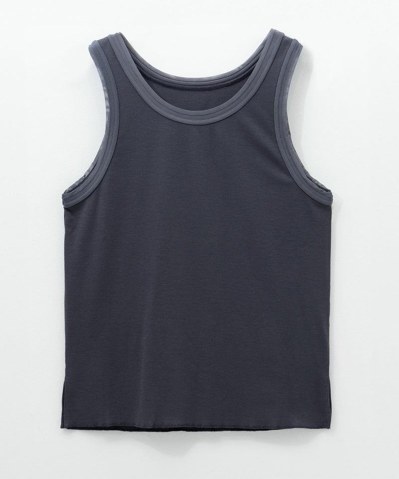 Idnes チュールテレコタンクトップ レディース メール便 対応商品商品画像-5