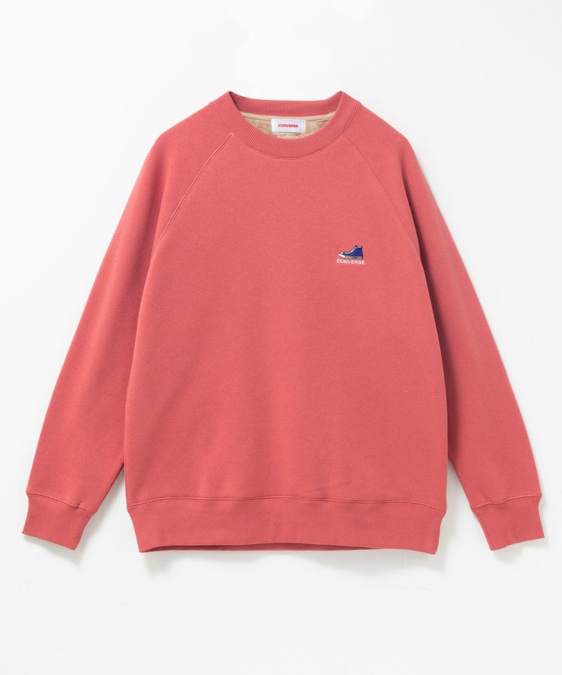 CONVERSE ワンポイントシューズ刺繍裏シャギートレーナー レディース商品画像-1