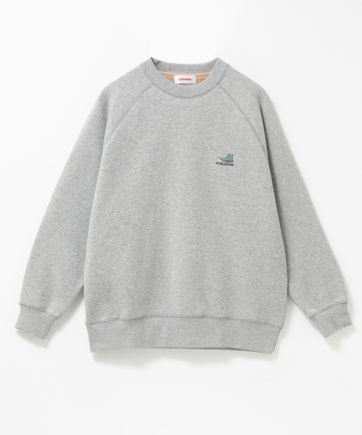 長袖トレーナー　COLTE 長袖 トレーナー ポンチスウェード 髭刺繍 クルーネックトップス プル