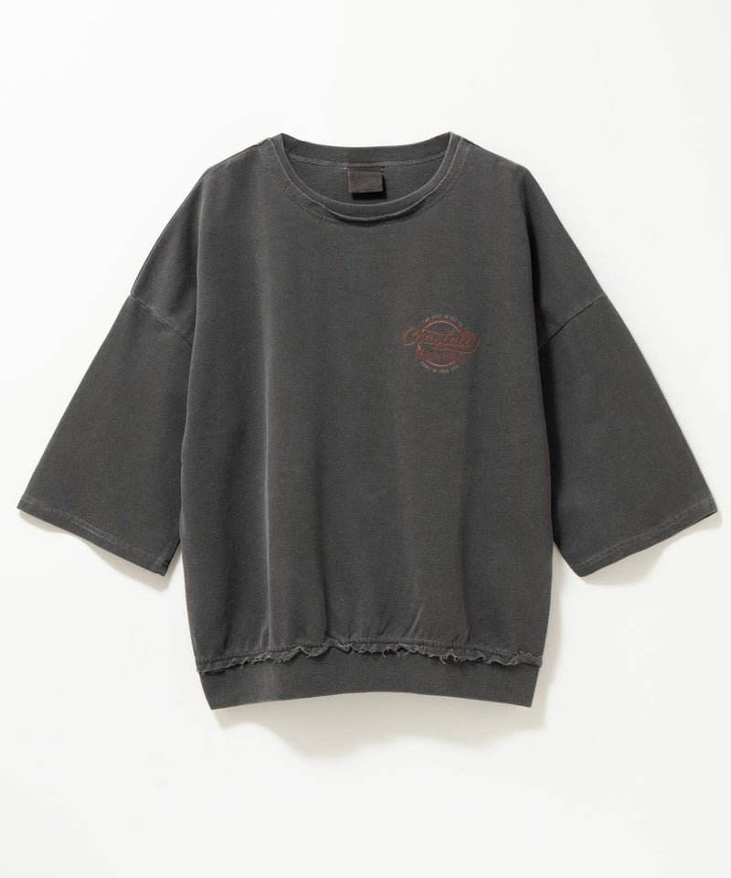 UNDERWRAPS ミニ裏毛ピグメント7分袖Tシャツ レディース メール便 対応商品商品画像-2