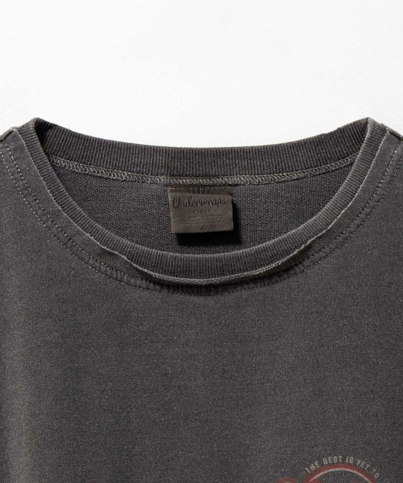 UNDERWRAPS ミニ裏毛ピグメント7分袖Tシャツ レディース メール便 対応商品商品画像-5