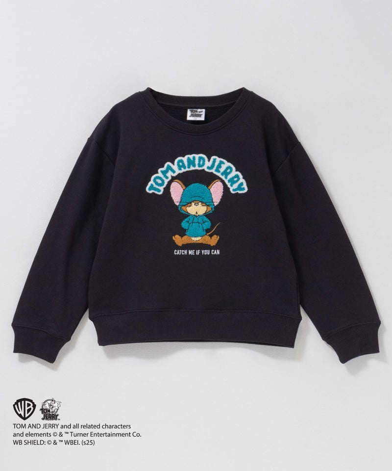Tom and Jerry ジェリー サガラ刺繍トレーナー キッズ商品画像-1