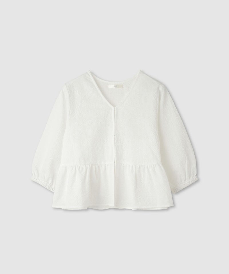 Idnes  カラミフリルブラウスブルゾン レディース商品画像-2