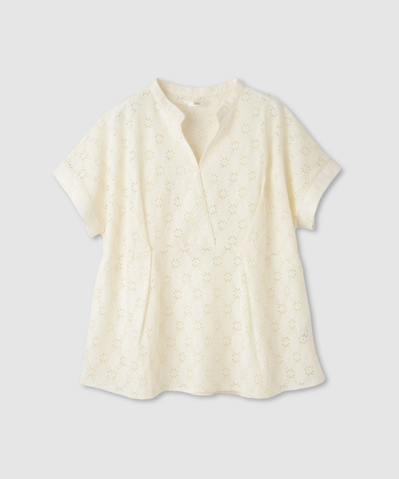 Idnes レーススキッパーブラウス レディース商品画像-1