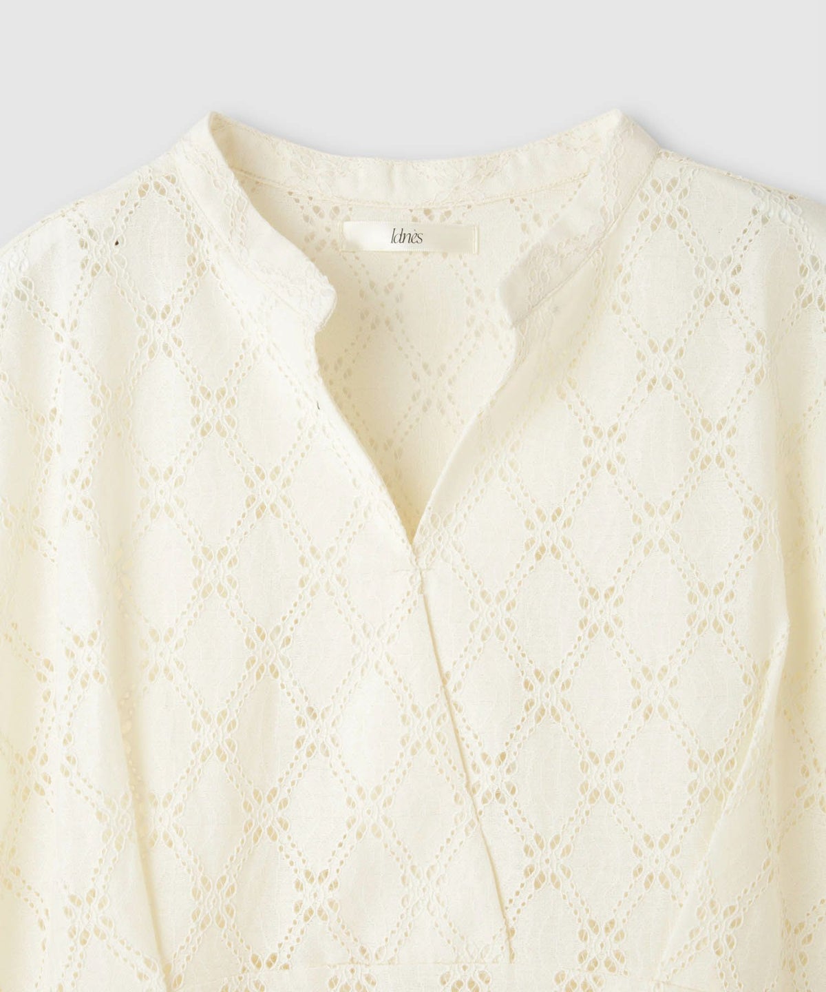 Idnes レーススキッパーブラウス レディース