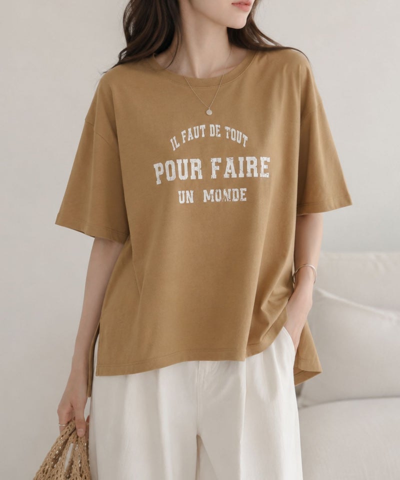 Idnes ロゴプリントTシャツ レディース メール便 対応商品商品画像-3