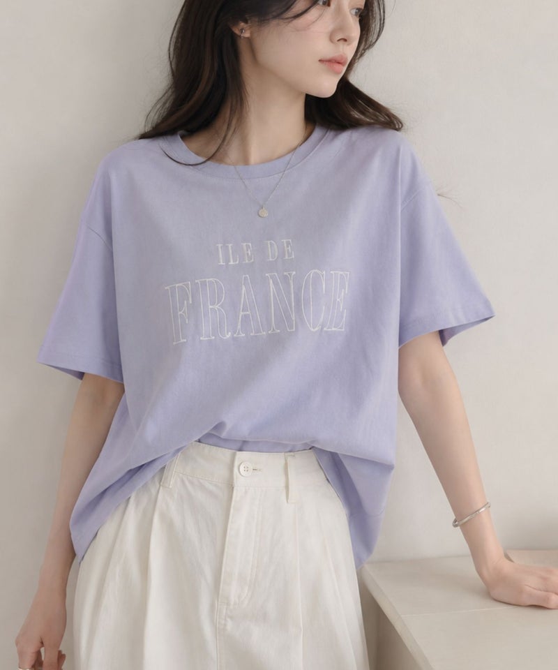 Idnes  ロゴ刺繍Tシャツ レディース メール便 対応商品商品画像-1