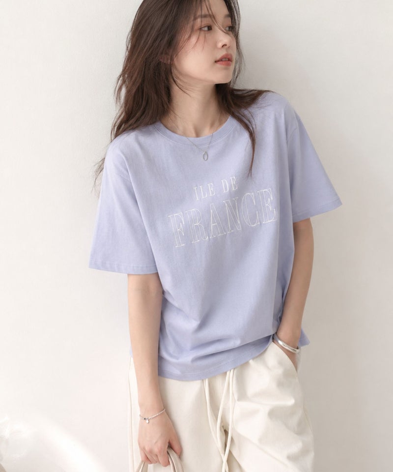 Idnes  ロゴ刺繍Tシャツ レディース メール便 対応商品商品画像-4