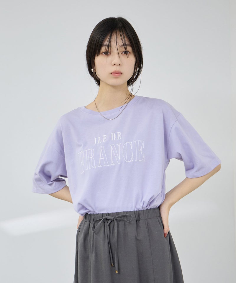 Idnes ロゴ刺繍Tシャツ レディース メール便 対応商品商品画像-5