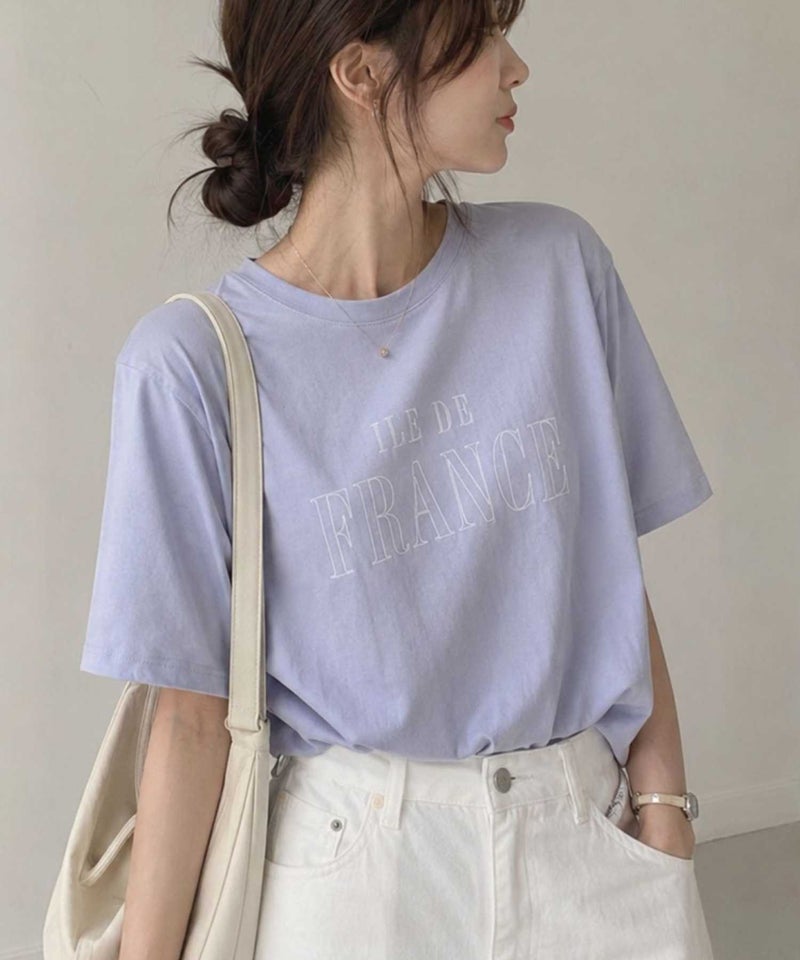Idnes  ロゴ刺繍Tシャツ レディース メール便 対応商品商品画像-5