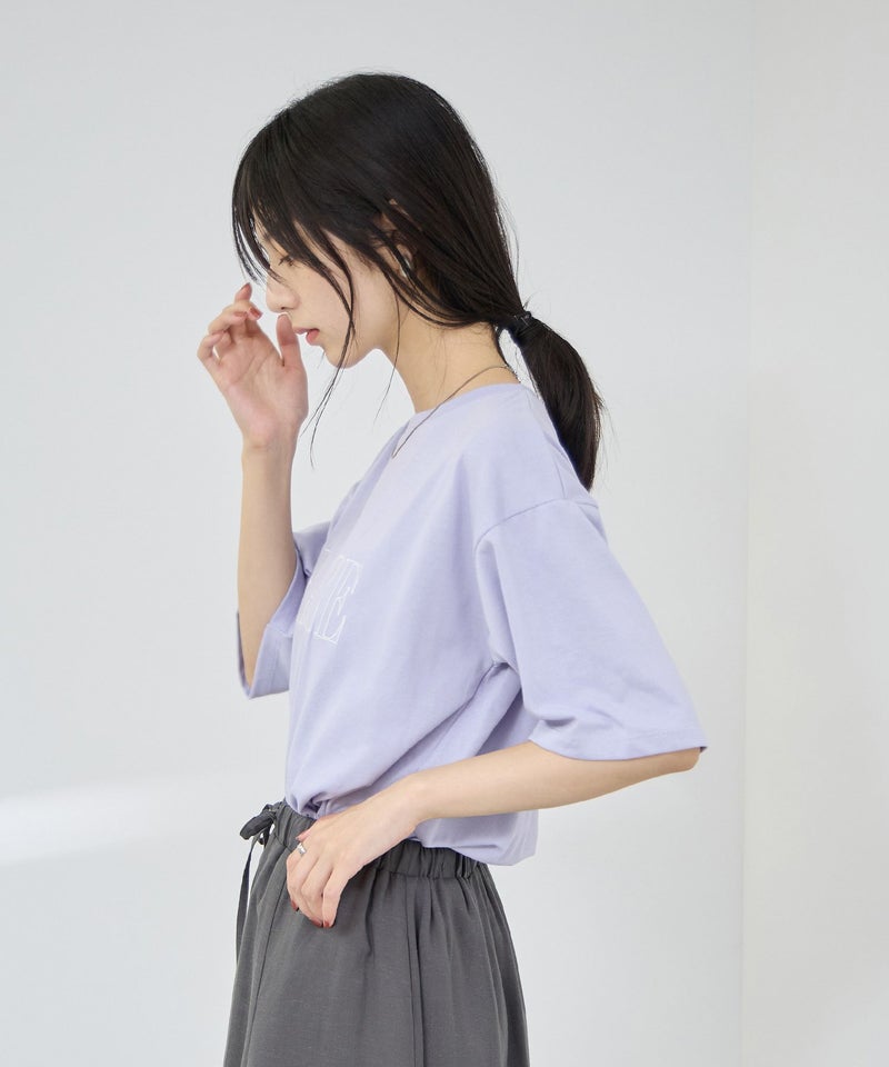 Idnes ロゴ刺繍Tシャツ レディース メール便 対応商品商品画像-6