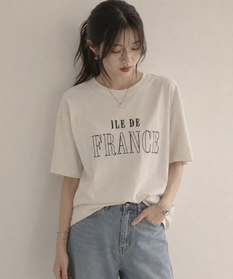 Idnes ロゴ刺繍Tシャツ レディース メール便 対応商品商品画像-7