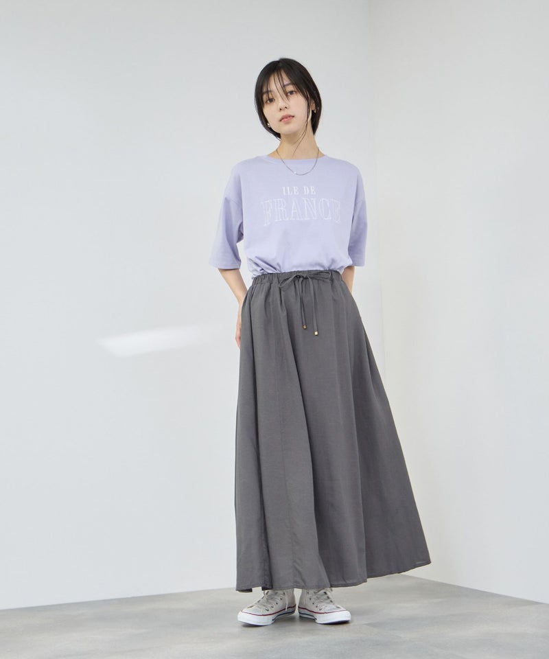 Idnes ロゴ刺繍Tシャツ レディース メール便 対応商品商品画像-9