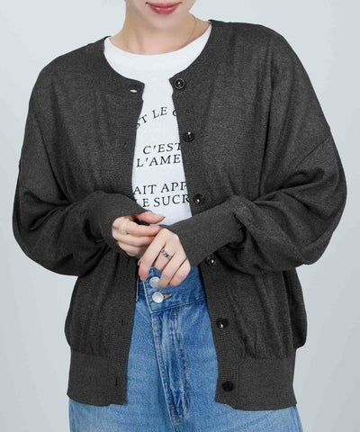 Idnes シアー前後2WAYカーディガン レディース