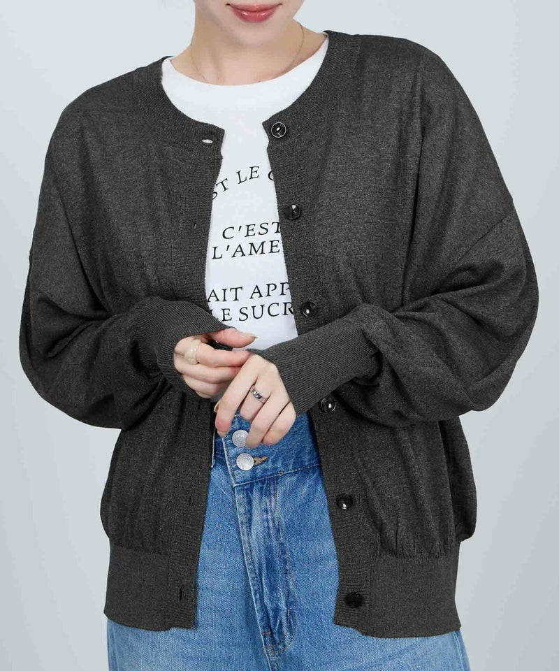 [期間限定knit]Idnes  シアー前後2WAYカーディガン レディース商品画像-1