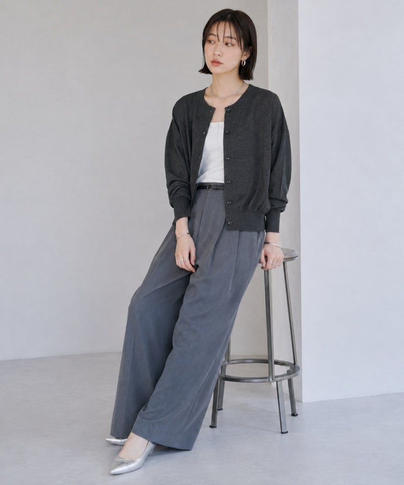 Idnes  シアー前後2WAYカーディガン レディース商品画像-6