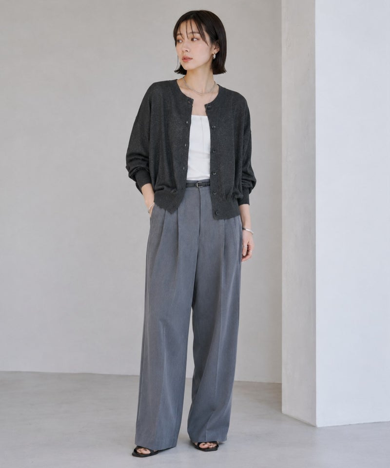 Idnes シアー前後2WAYカーディガン レディース商品画像-7