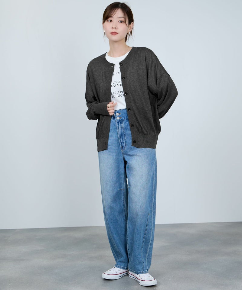 Idnes シアー前後2WAYカーディガン レディース商品画像-8