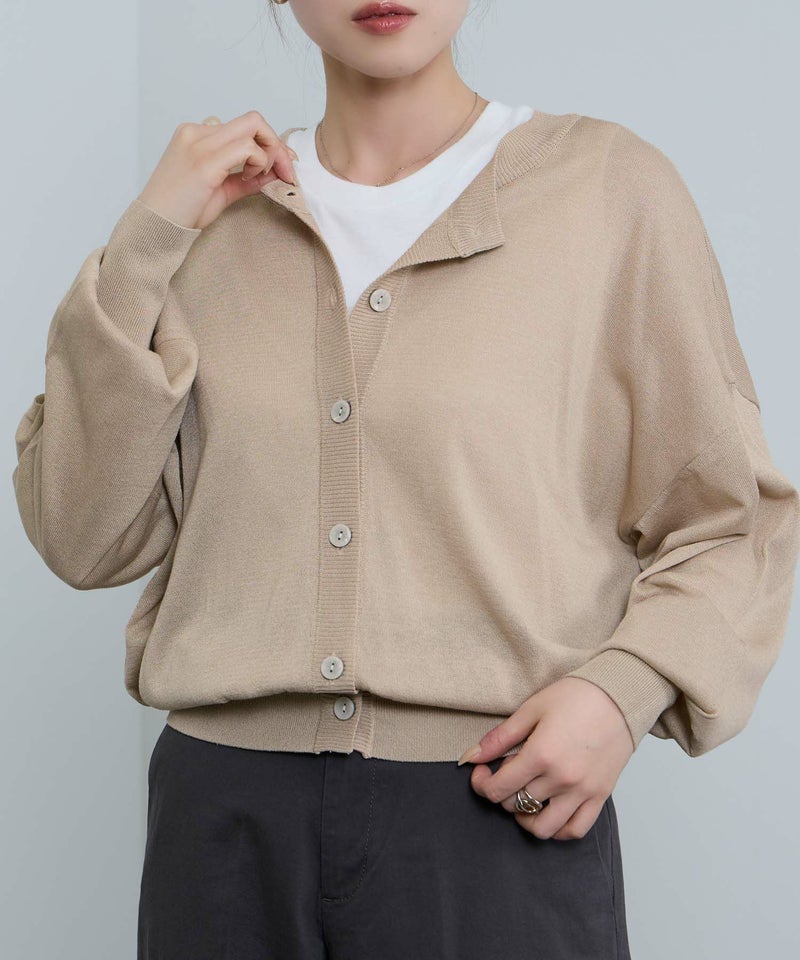 [期間限定knit]Idnes  シアー前後2WAYカーディガン レディース商品画像-9