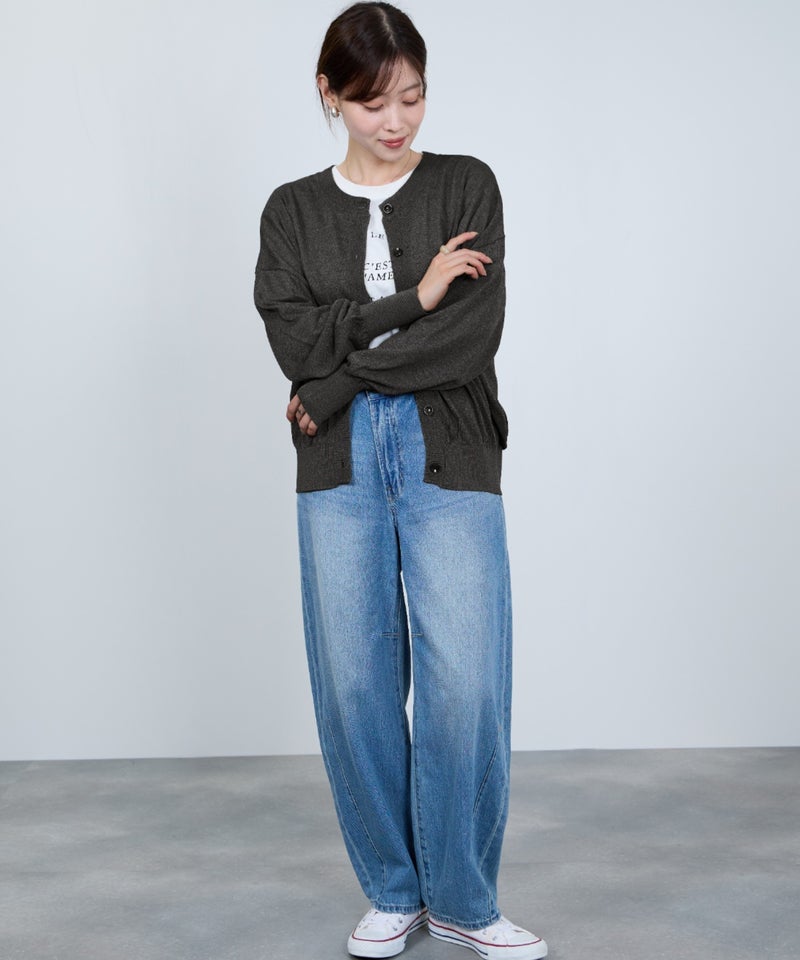 Idnes シアー前後2WAYカーディガン レディース商品画像-10