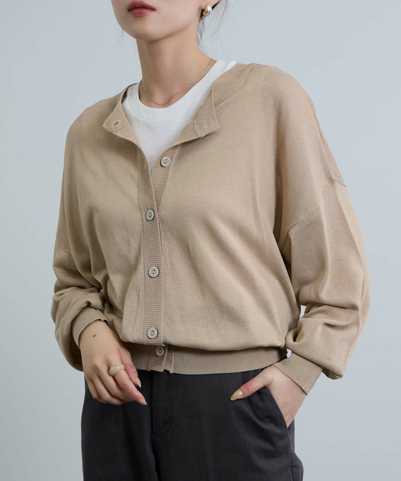 [期間限定knit]Idnes  シアー前後2WAYカーディガン レディース商品画像-10