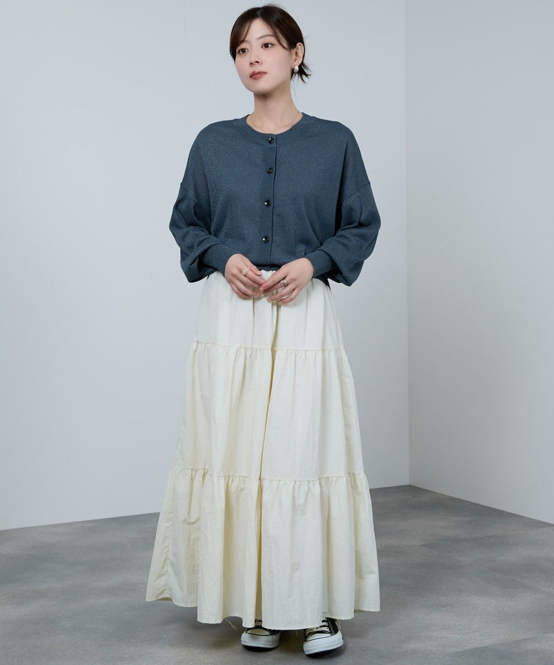 [期間限定knit]Idnes  シアー前後2WAYカーディガン レディース商品画像-15