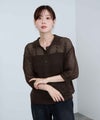 Idnes  メッシュニットポロシャツ レディース商品サムネイル-5