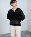 Idnes メッシュニットポロシャツ レディース商品サムネイル-13