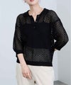 Idnes メッシュニットポロシャツ レディース商品サムネイル-15