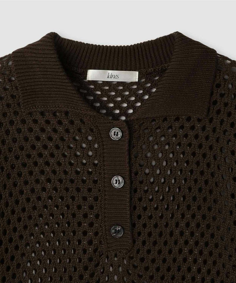 [期間限定knit]Idnes  メッシュニットポロシャツ レディース商品画像-19