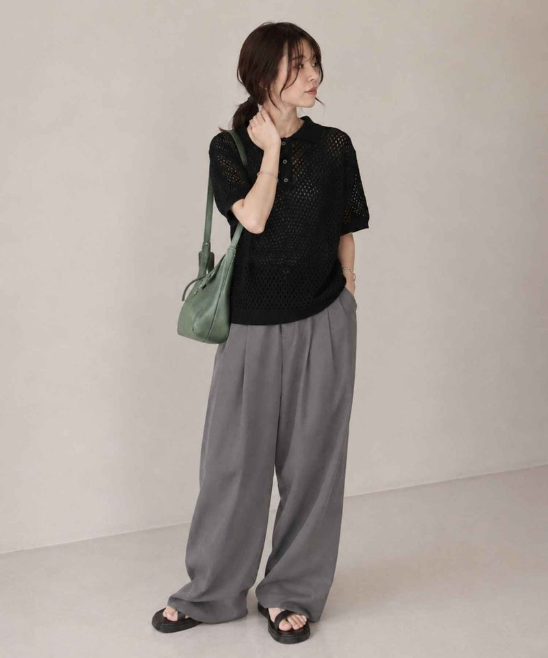 Idnes  メッシュニットポロシャツ レディース商品画像-19