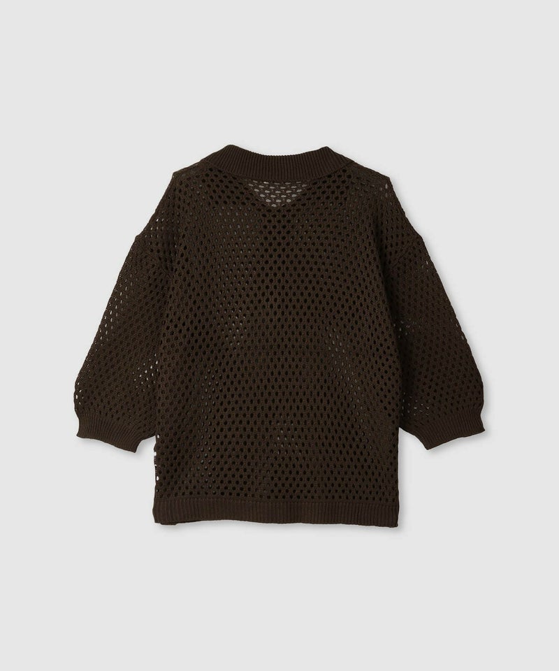 [期間限定knit]Idnes  メッシュニットポロシャツ レディース商品画像-23