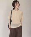 Idnes メッシュニットポロシャツ レディース商品サムネイル-24