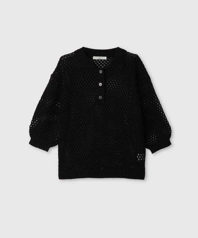 Idnes  メッシュニットポロシャツ レディース商品画像-27