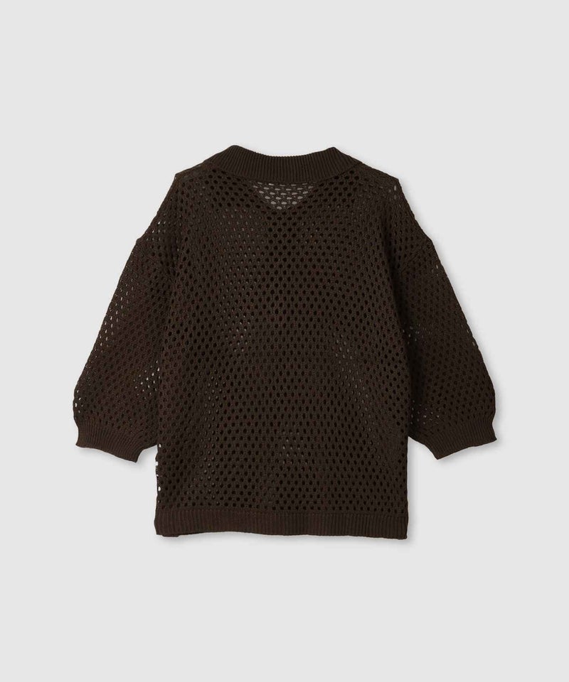 Idnes メッシュニットポロシャツ レディース商品画像-29