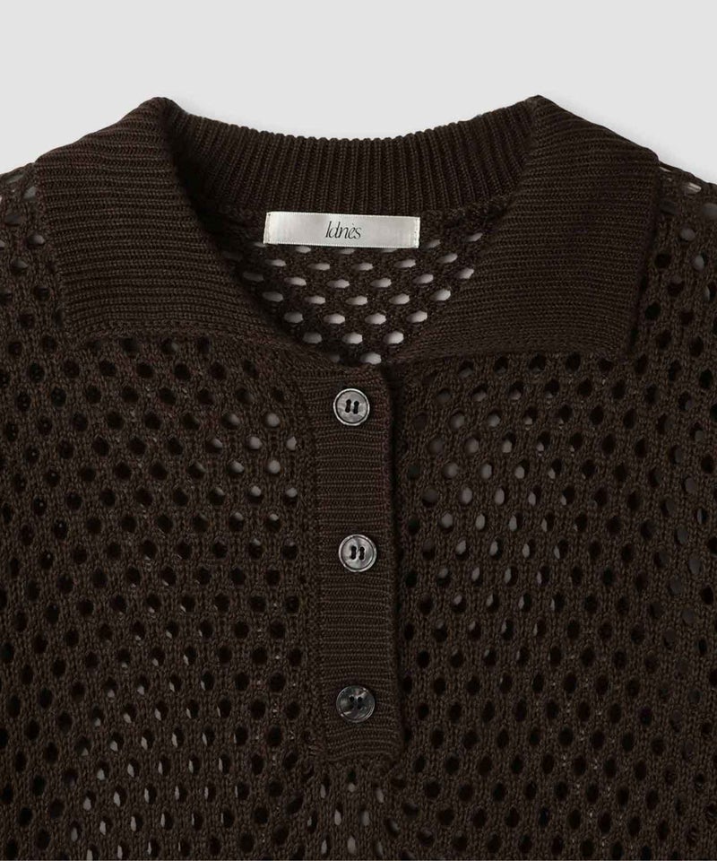 Idnes  メッシュニットポロシャツ レディース商品画像-30