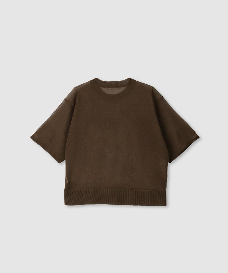 Idnes シアーロゴハーフスリーブニット レディース商品画像-4