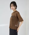 Idnes シアーロゴハーフスリーブニット レディース商品サムネイル-5