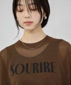 Idnes シアーロゴハーフスリーブニット レディース商品サムネイル-7