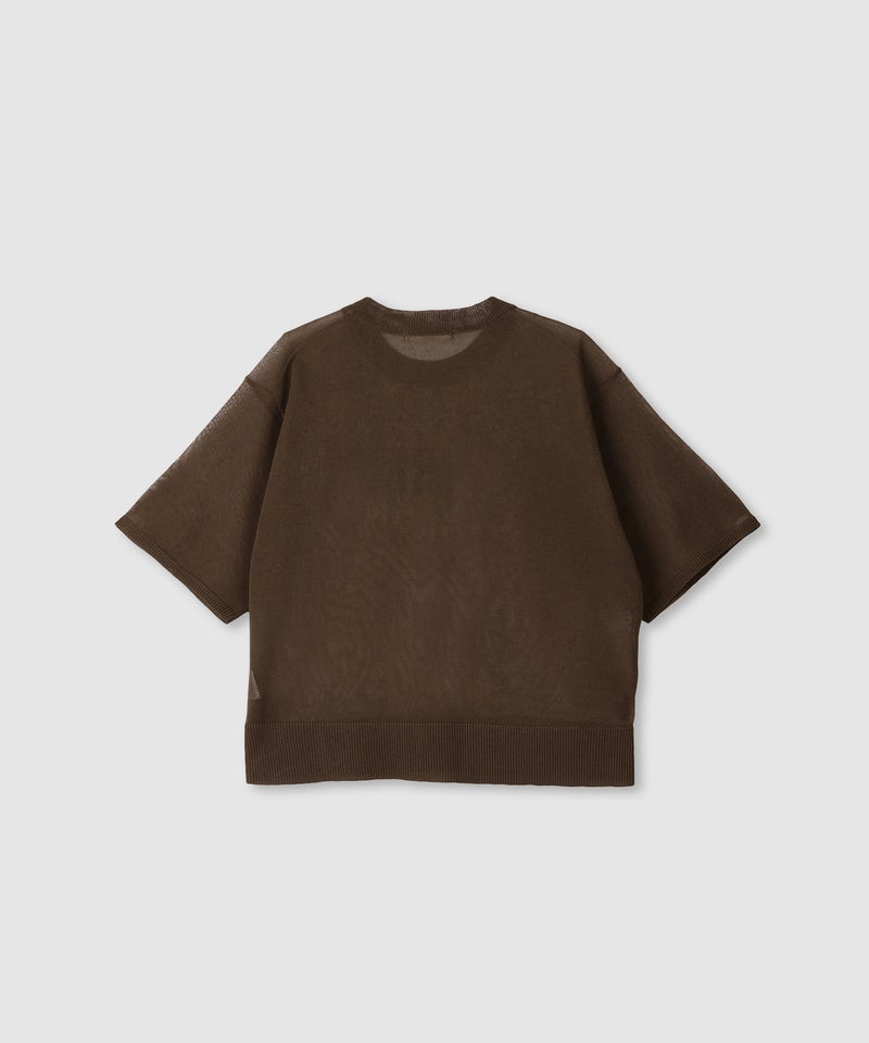 Idnes シアーロゴハーフスリーブニット レディース商品画像-15