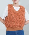 [期間限定knit]Idnes  リボンヤーンニットジレ レディース商品サムネイル-3