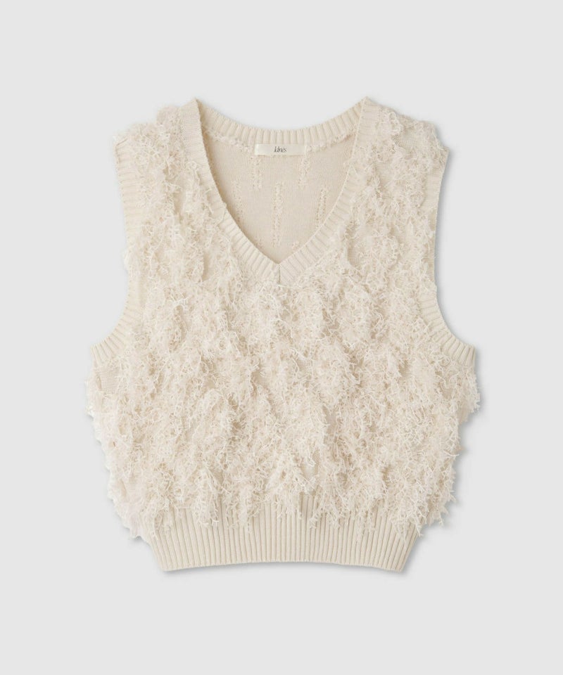 [期間限定knit]Idnes  リボンヤーンニットジレ レディース商品画像-17