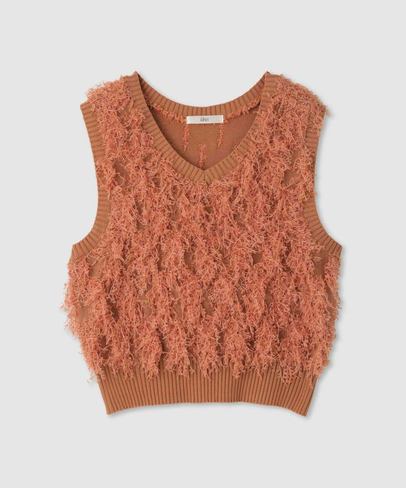 [期間限定knit]Idnes  リボンヤーンニットジレ レディース商品画像-18