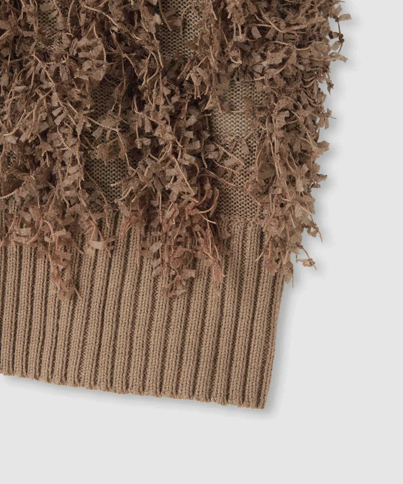 [期間限定knit]Idnes  リボンヤーンニットジレ レディース商品画像-21