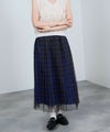 Idnes チェック柄チュールスカート レディース商品サムネイル-1