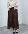 Idnes チェック柄チュールスカート レディース商品サムネイル-2