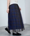 Idnes チェック柄チュールスカート レディース商品サムネイル-5