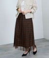 Idnes チェック柄チュールスカート レディース商品サムネイル-8