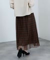 Idnes チェック柄チュールスカート レディース商品サムネイル-9